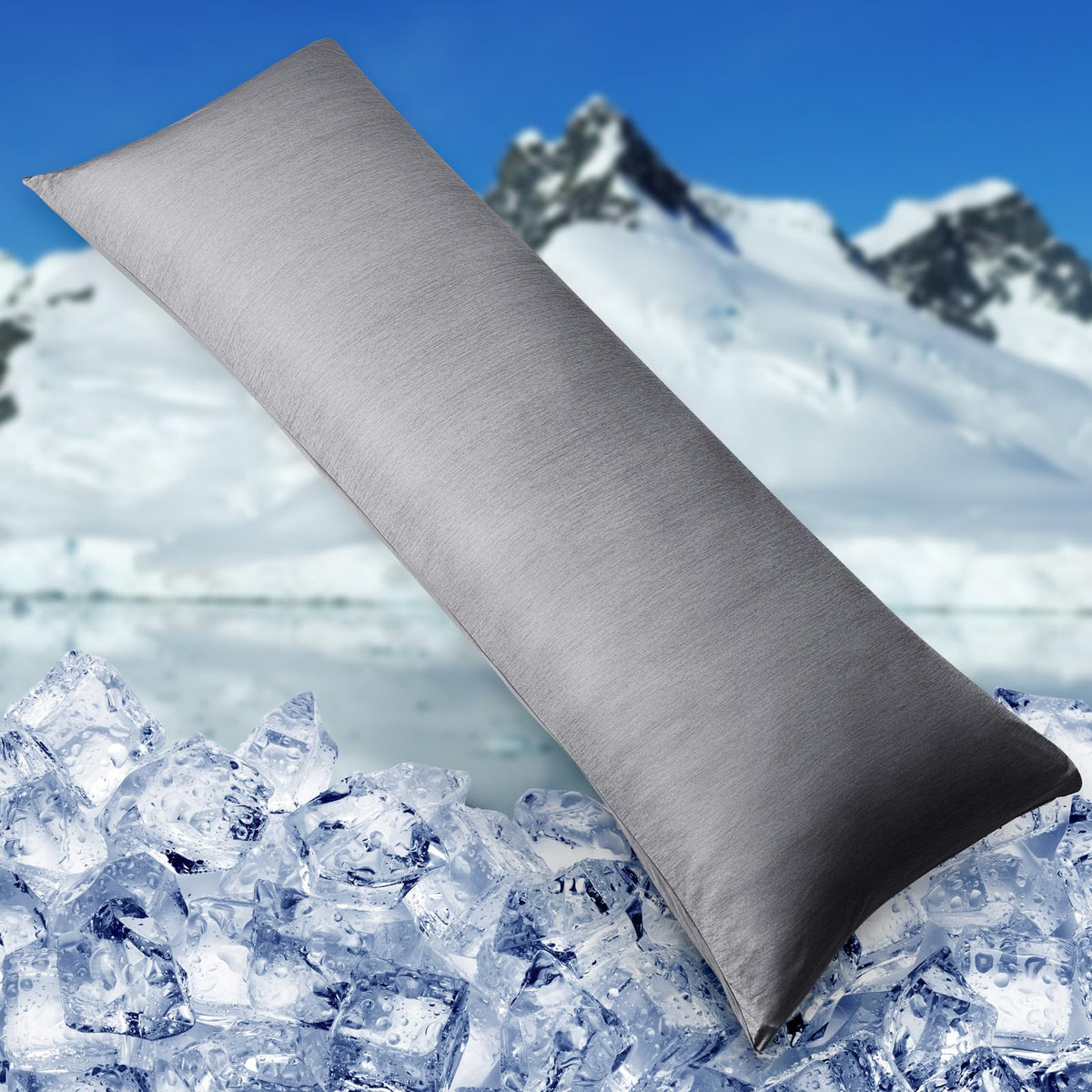 HOMFINE Cooling Pillowcases for Hot Sleepers King Size Set of 2, Grey