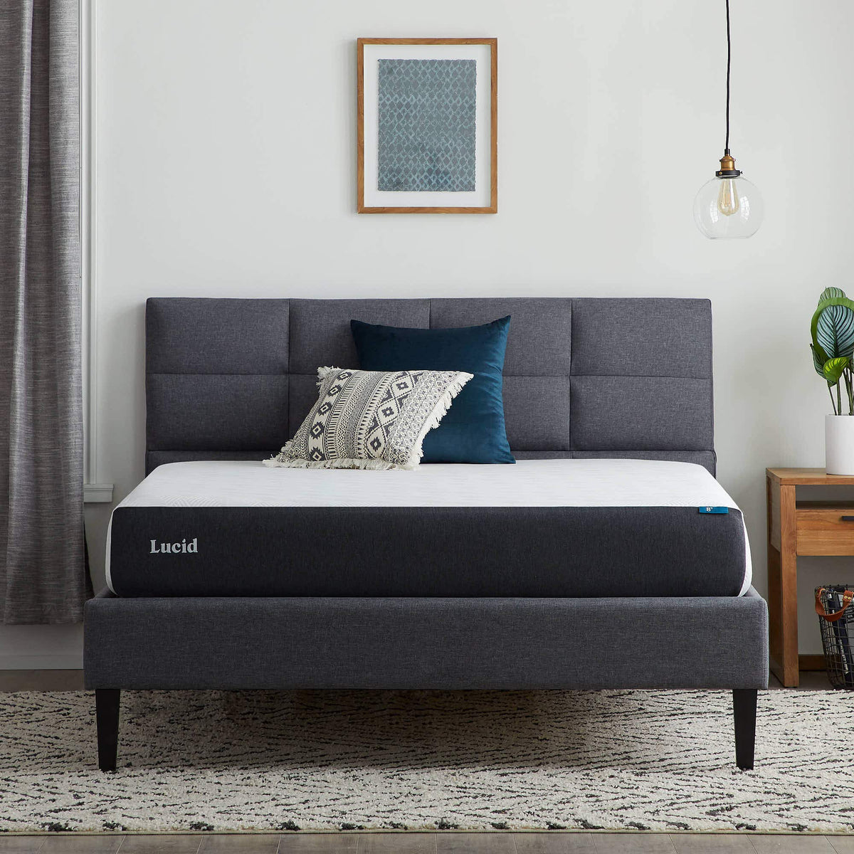 Lucid® 5" Firm Gel Memory Foam Mattress – Bamboo Charcoal & Cooling Gel – Fiberglass Free – Bed in a Box – CertiPUR-US® Certified – Full Size