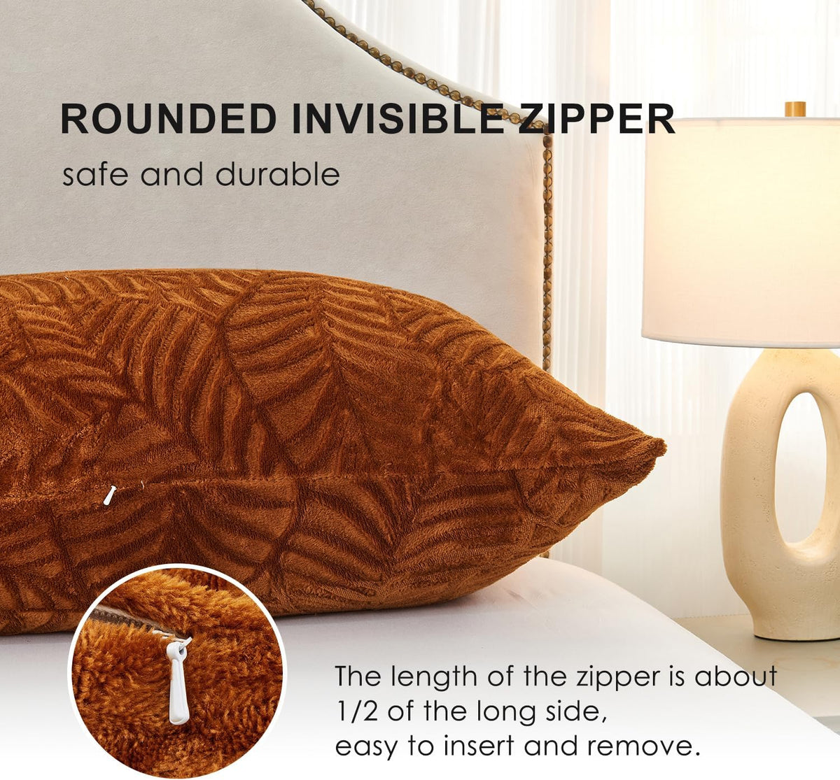 SOCHOW Fall Body Pillow Cover 21x54 Inches,1 Pack, Caramel