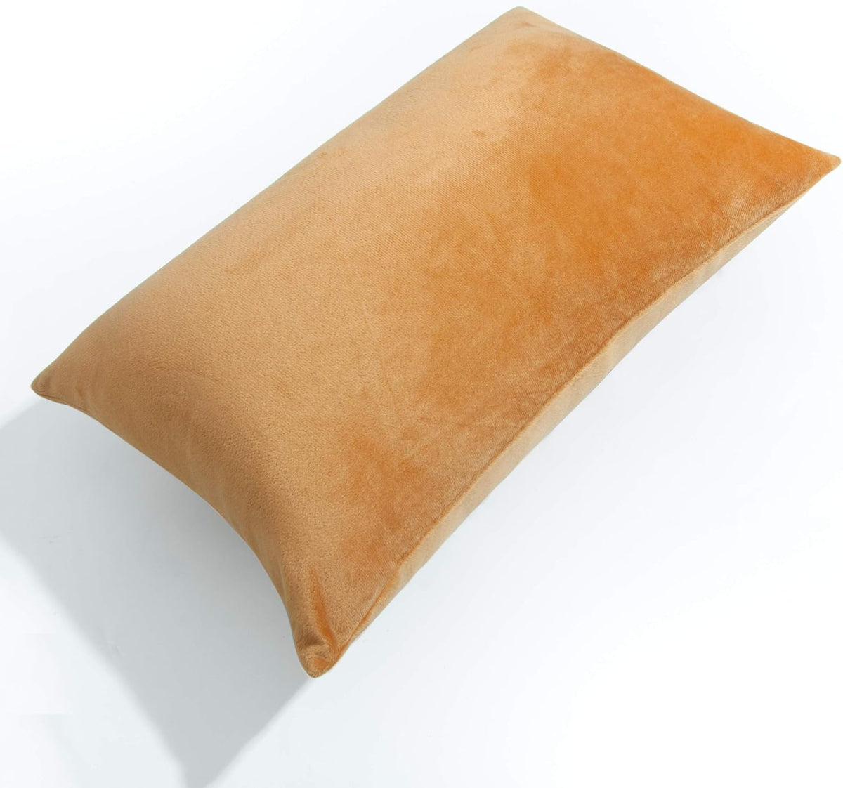 NTBAY King Velvet Pillowcases, Set of 2, Zipper, Camel