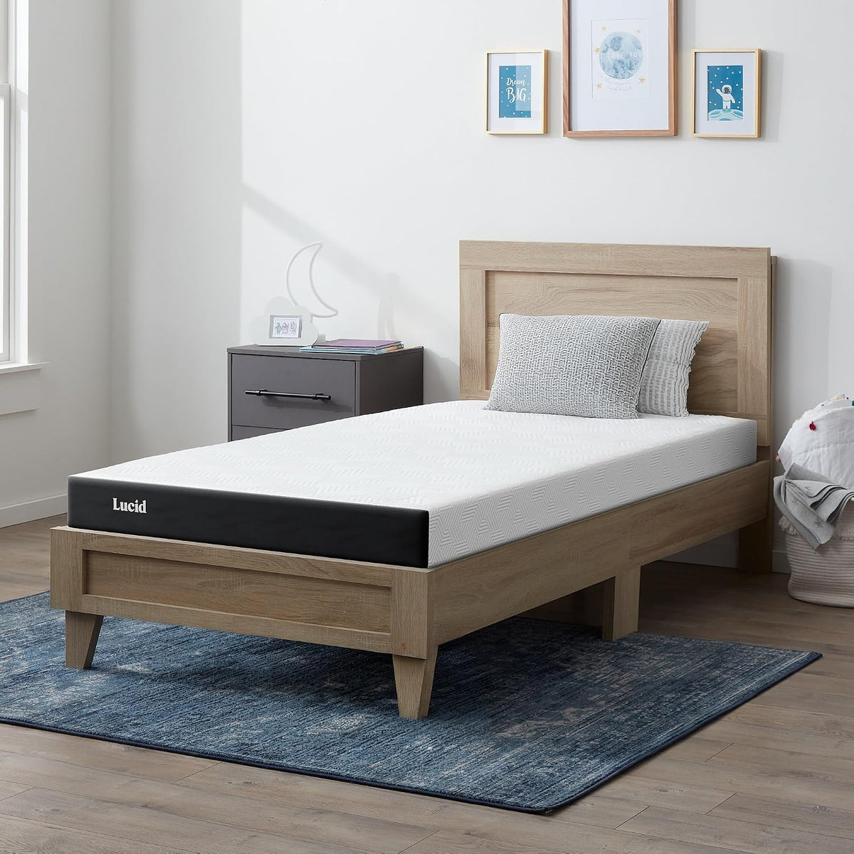 Lucid® 5" Firm Gel Memory Foam Mattress – Bamboo Charcoal & Cooling Gel – Fiberglass Free – Bed in a Box – CertiPUR-US® Certified – Full Size