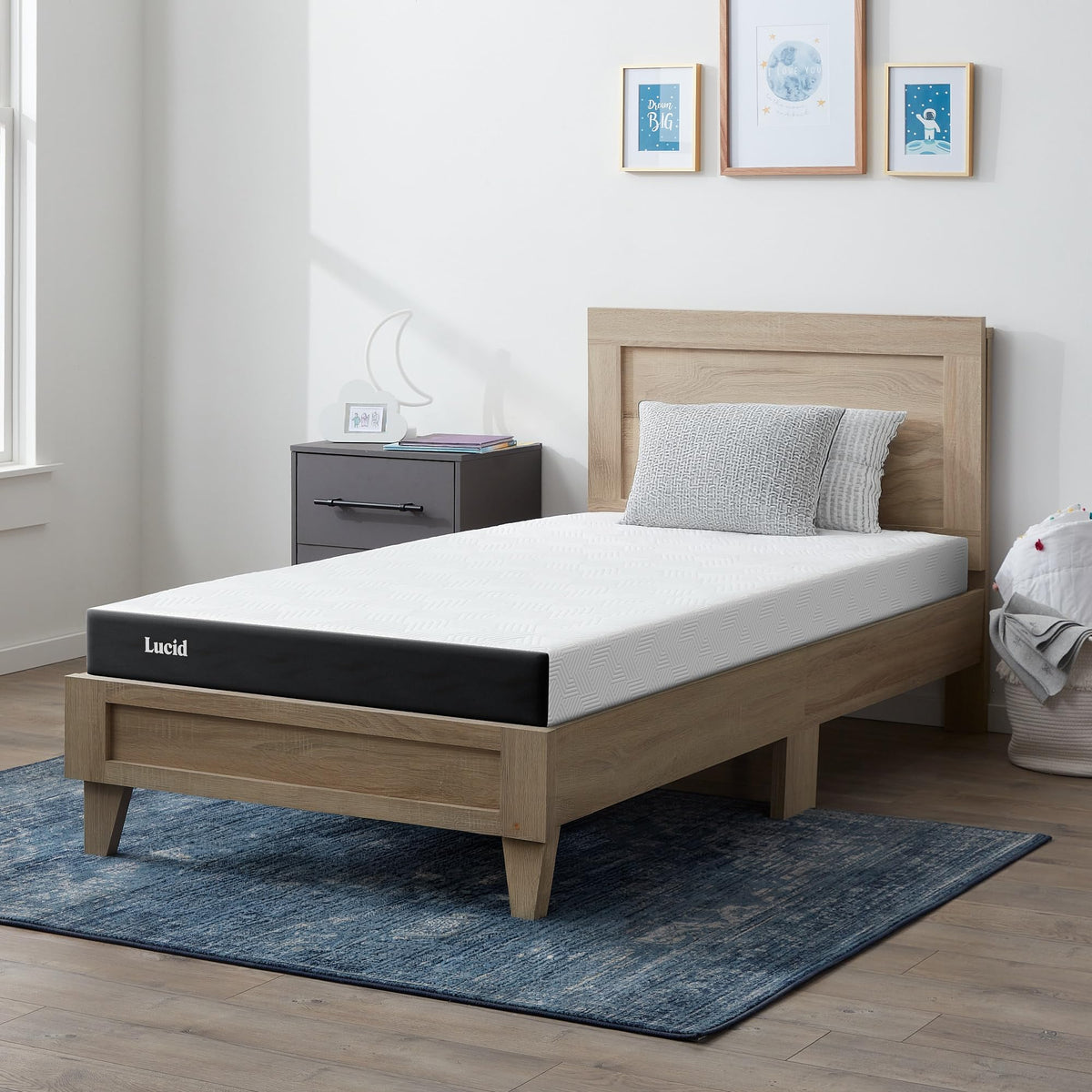 Lucid® 5" Firm Gel Memory Foam Mattress – Bamboo Charcoal & Cooling Gel – Fiberglass Free – Bed in a Box – CertiPUR-US® Certified – Full Size