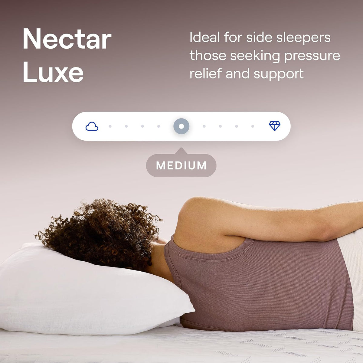 Nectar Luxe 14” Memory Foam Mattress, Cal King, Medium Feel, 1-Year Trial
