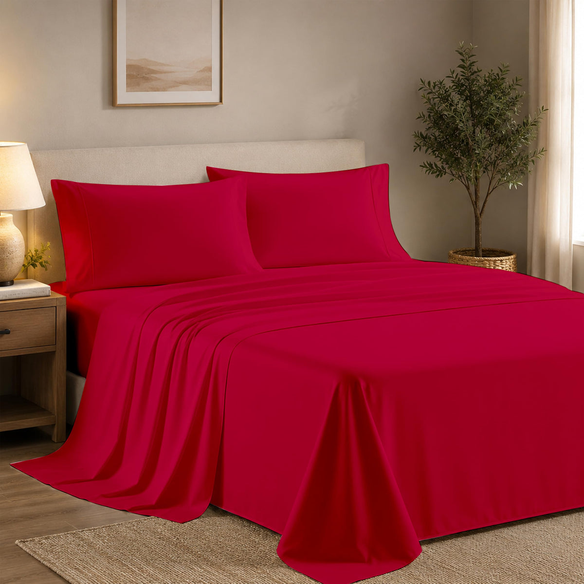 Queen Pillow Cases Set of 2, 400 Thread Count, White