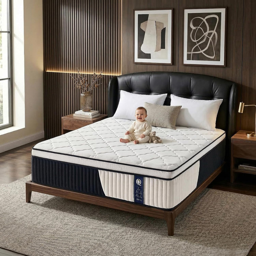 Full Hybrid Mattress, 10 Inch Medium Firm Mattress with Foam & Individually Wrapped Pocket Springs, Pressure Relief Mattress in a Box