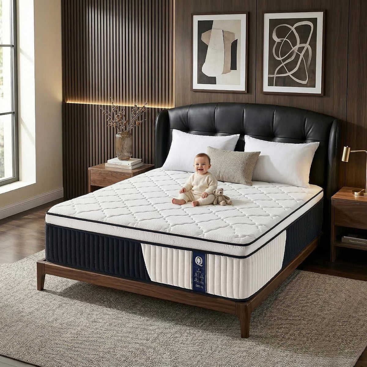 Full Hybrid Mattress, 10 Inch Medium Firm Mattress with Foam & Individually Wrapped Pocket Springs, Pressure Relief Mattress in a Box