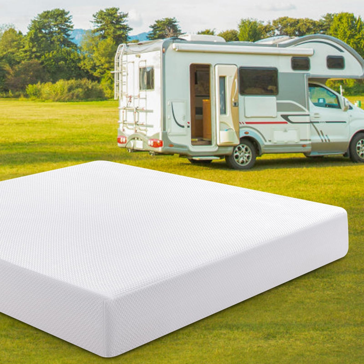 Extra Firm Mattress Full Size 8 Inch, Premier High Density Foam Mattresses in Box, Supportive Bed-Mattress for Back Pain, Pressure Relief, Removable Fiberglass Free Cover, CertiPUR-US, 75'' x 54''
