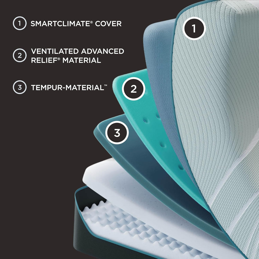 TEMPUR- ProAdapt 2.0 Firm 12 inch Memory Foam Mattress, Queen