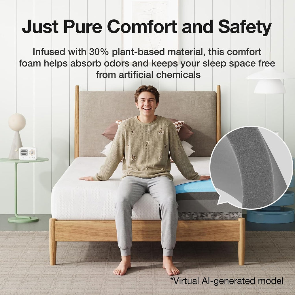 Novilla Twin Bed Mattress, 8 Inch Twin Size Mattress with Gel Memory Foam