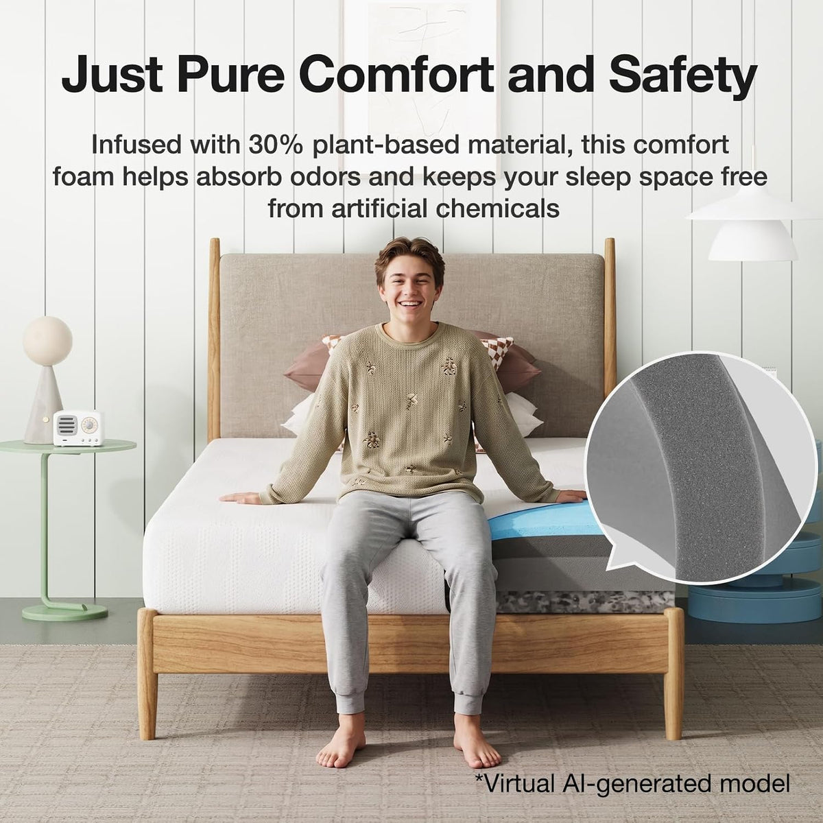 Novilla Twin Bed Mattress, 8 Inch Twin Size Mattress with Gel Memory Foam