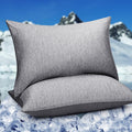 HOMFINE Cooling Pillowcases for Hot Sleepers King Size Set of 2, Grey