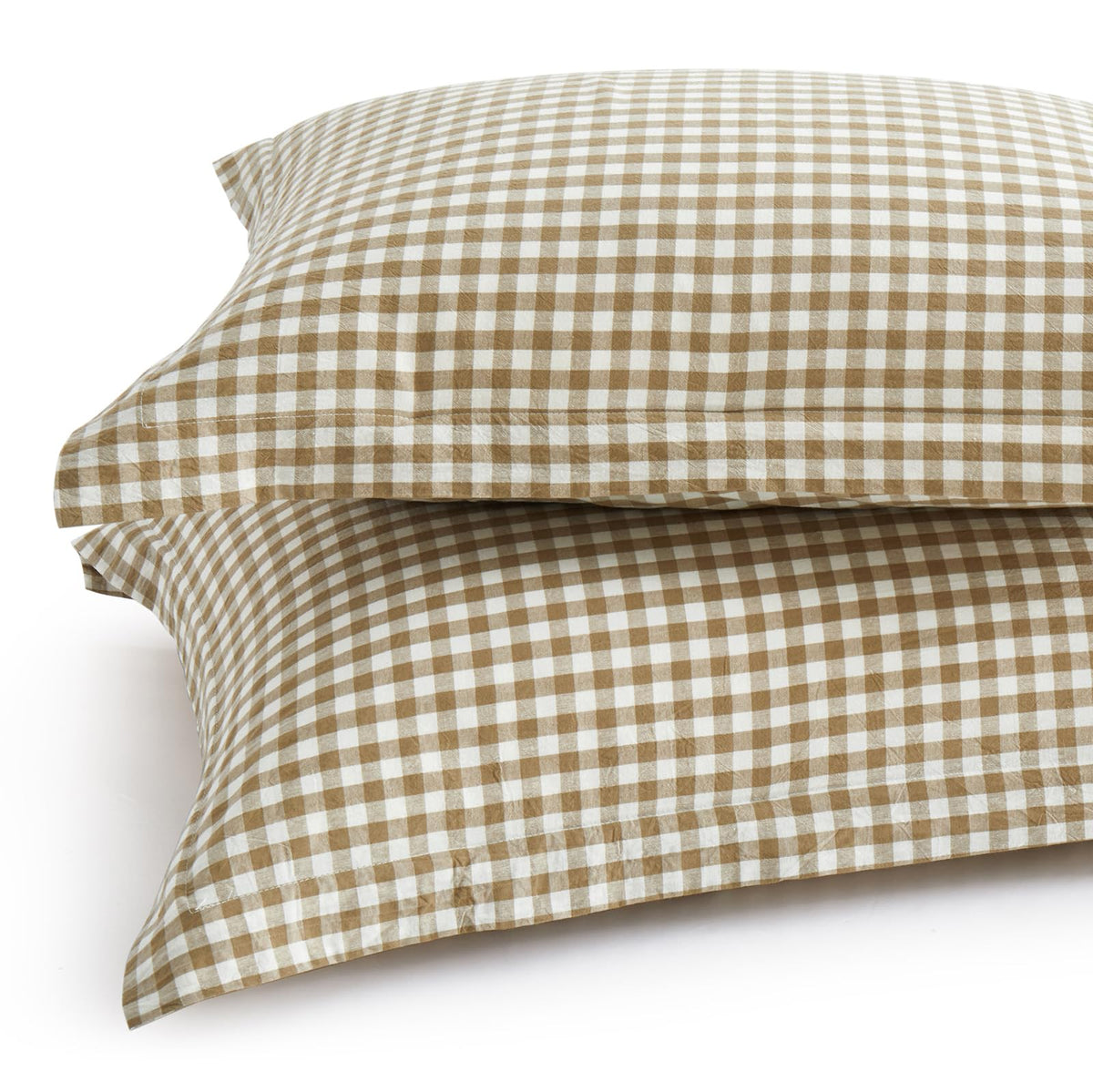 Sage Green Plaid Gingham Pillowcases, 20x26 Inches, Set of 2