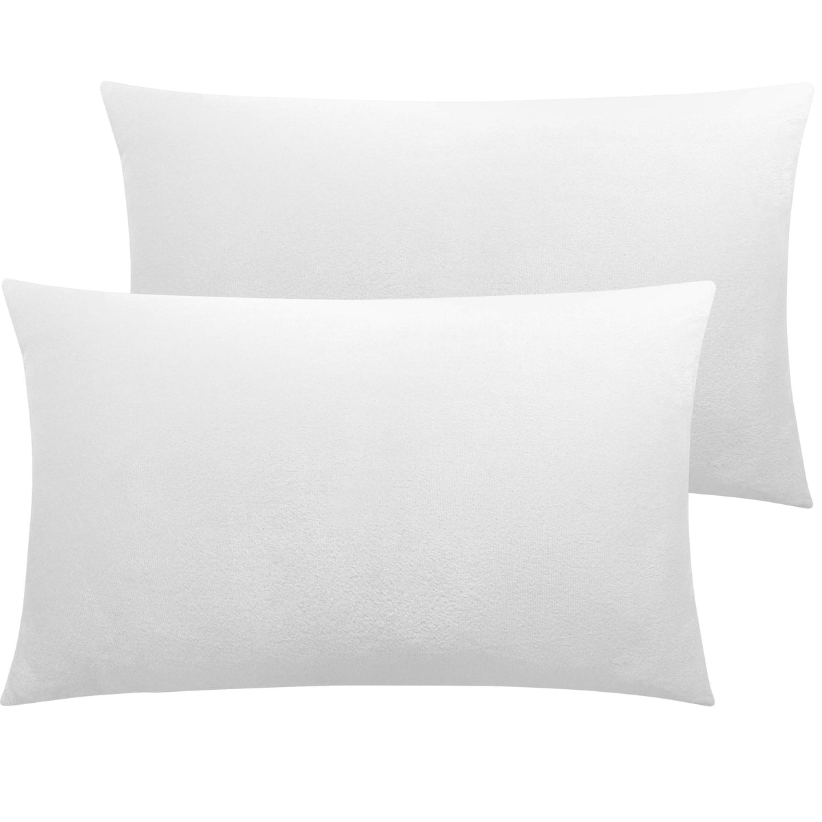 NTBAY King Velvet Pillowcases, Set of 2, Zipper, Camel