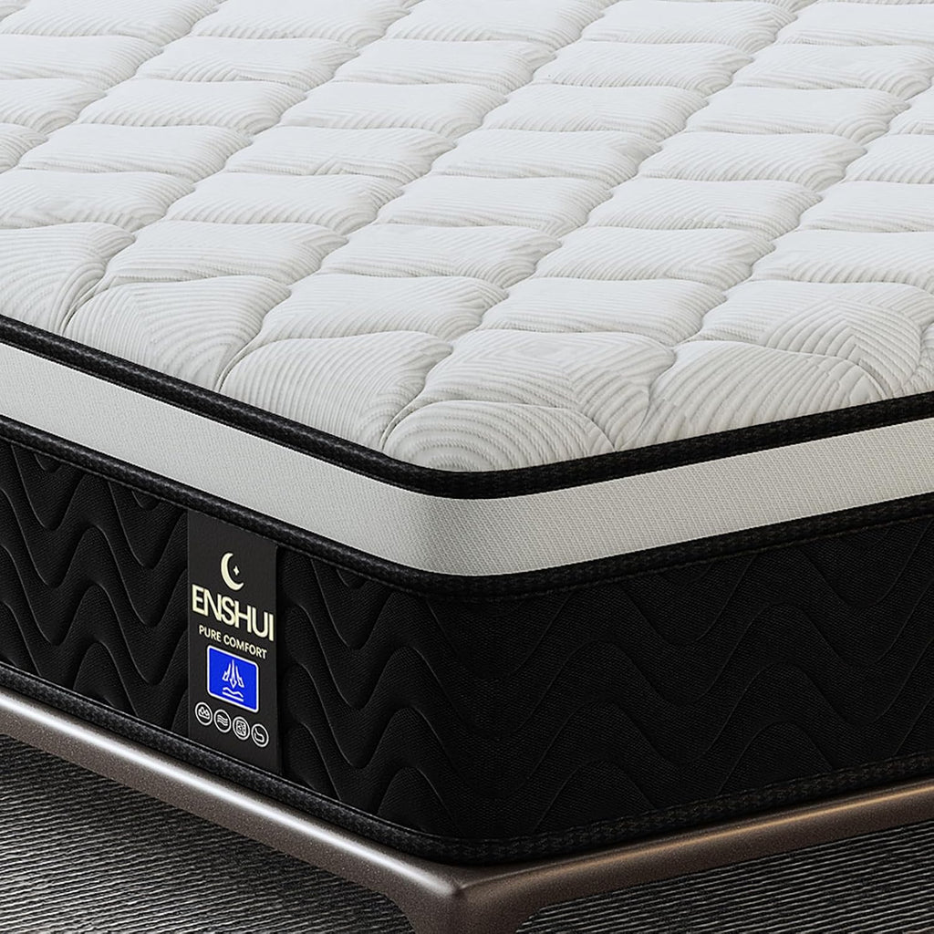 Twin 12-Inch Hybrid Mattress with Gel Memory Foam & Pocket Springs, Medium Firm, Breathable - Back Pain & Pressure Relief, Motion Isolation with Edge Support, CertiPUR-US Certified 100 Night Trial