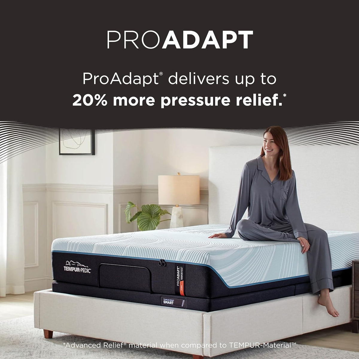 TEMPUR- ProAdapt 2.0 Firm 12 inch Memory Foam Mattress, Queen