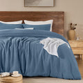 PHF Muslin Comforter Set Queen Size, Cotton Shell with Polyester Fill