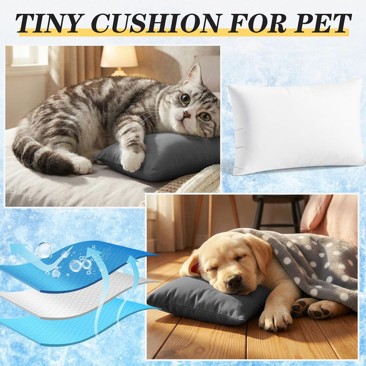 Hahafelt 2 Pack 7"x11" Cooling Small Pillowcase (Only Pillow Case)