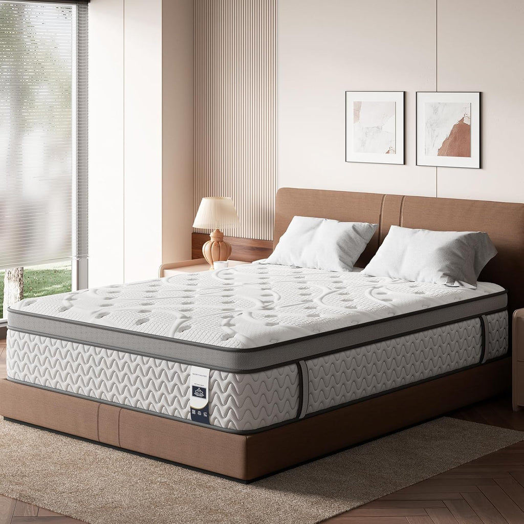 SLEEP100 Medium Firm Twin Mattress 10 Inches - Luxury Cooling Hybrid Bed Mattress in a Box with Lumbar & Shoulder Support, Hotel Collection for Pain Relief - Fiberglass Free - 365 Night Trial