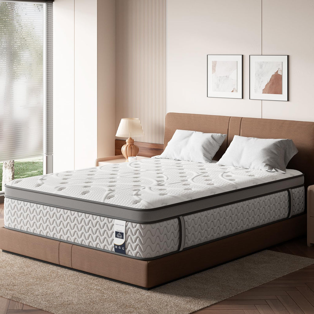 SLEEP100 Medium Firm Twin Mattress 10 Inches - Luxury Cooling Hybrid Bed Mattress in a Box with Lumbar & Shoulder Support, Hotel Collection for Pain Relief - Fiberglass Free - 365 Night Trial