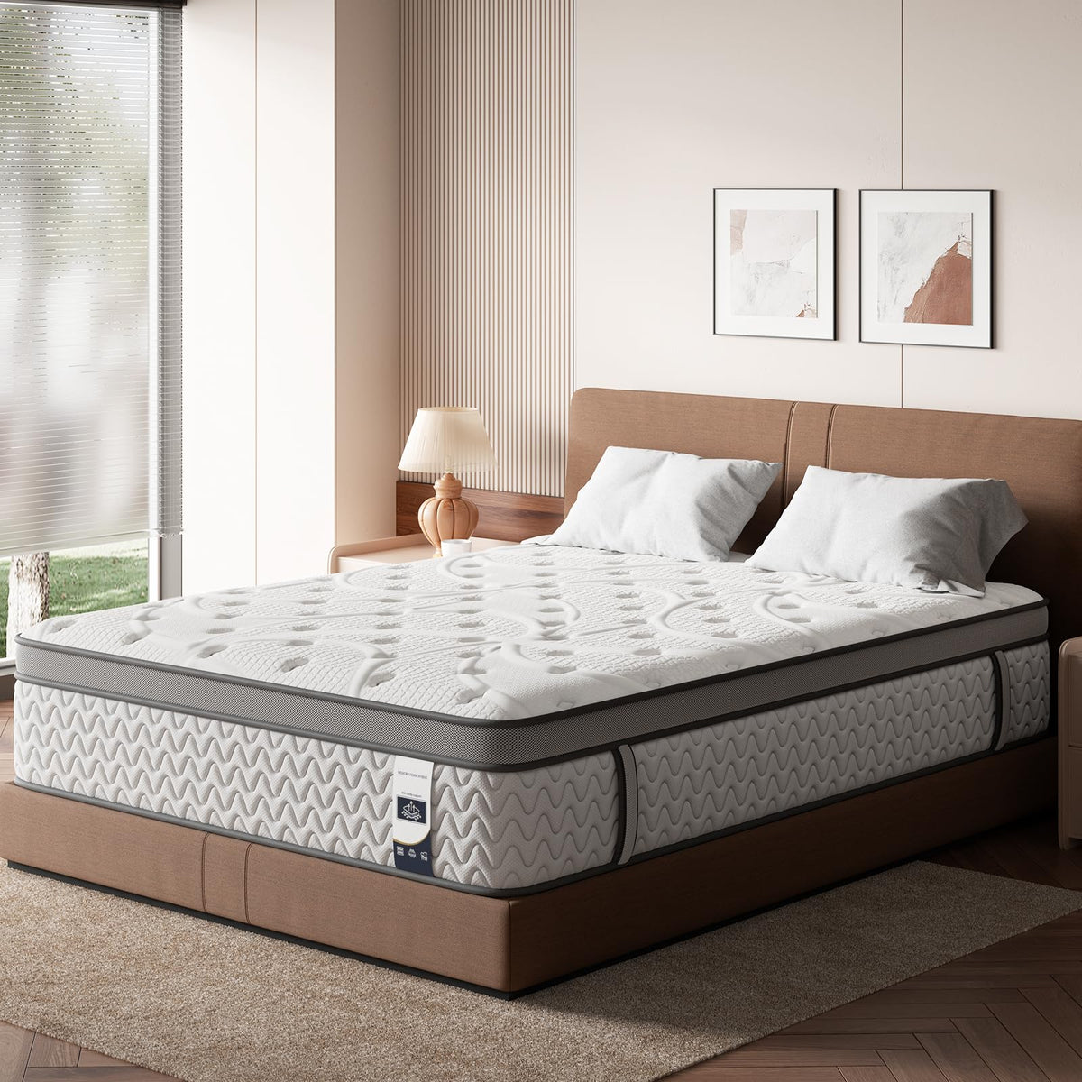 SLEEP100 Medium Firm Twin Mattress 10 Inches - Luxury Cooling Hybrid Bed Mattress in a Box with Lumbar & Shoulder Support, Hotel Collection for Pain Relief - Fiberglass Free - 365 Night Trial