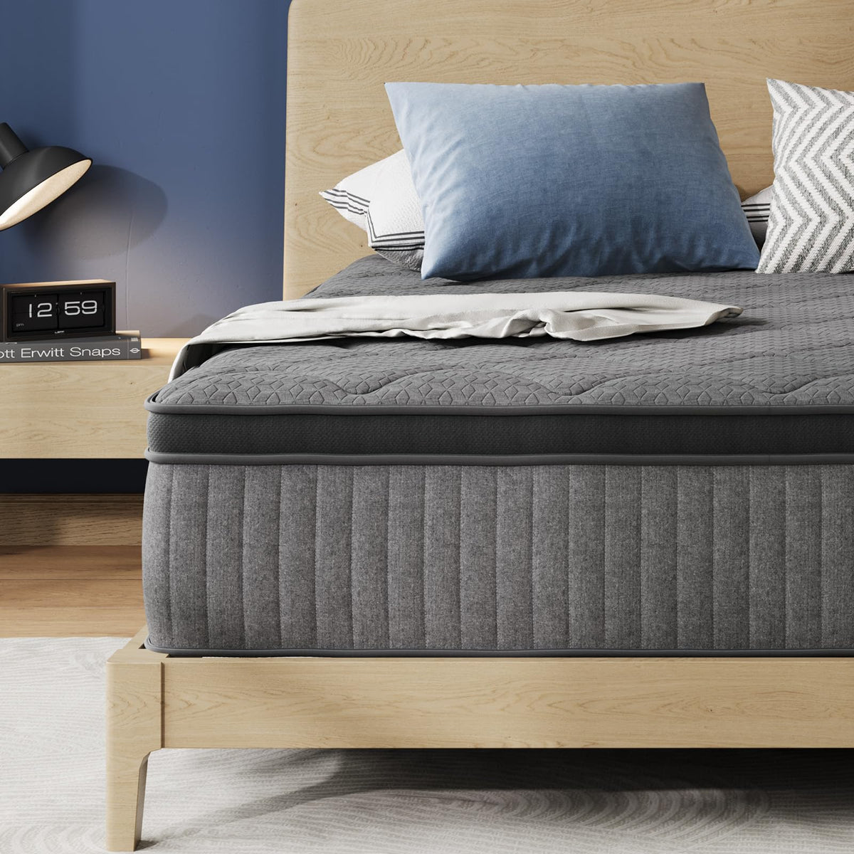 Avenco 10 Inch Queen Mattress, Medium Firm Hybrid Mattress in a Box