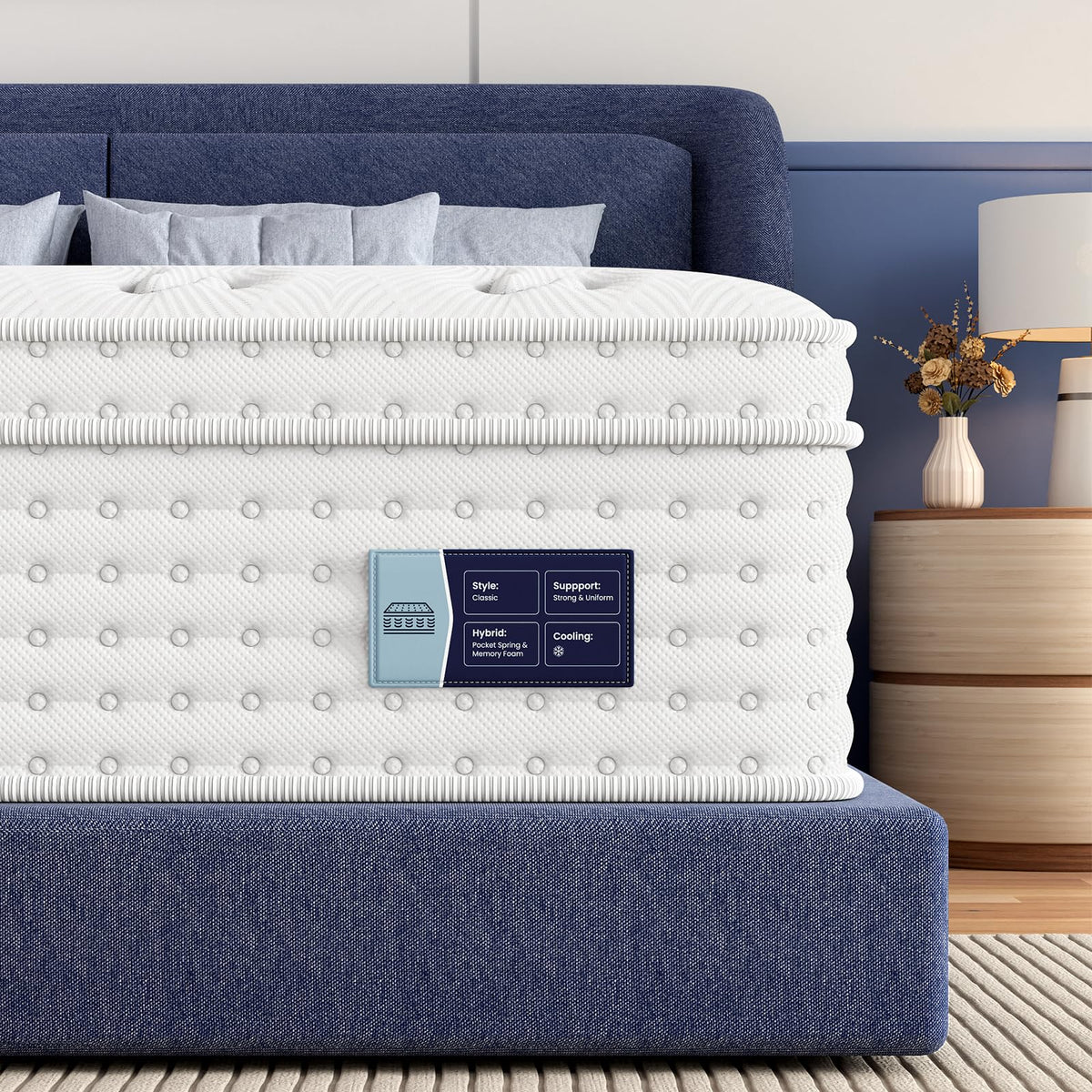 BedStory 12 Inch Firm Queen Hybrid Mattress in a Box, 365-Night Trial