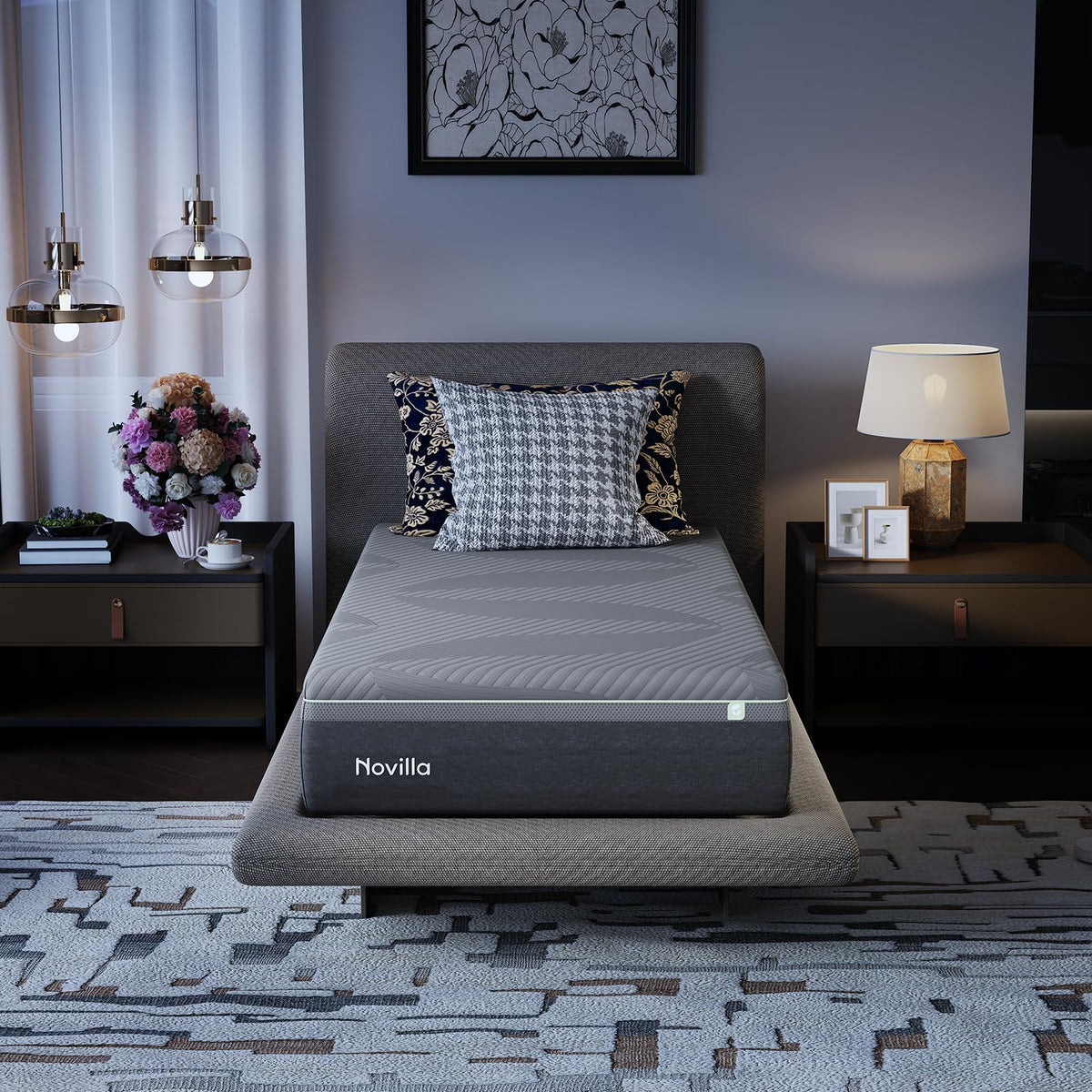 Novilla AiryFlow Full Size Mattress 14 Inch, Gel Memory Foam Mattress Full