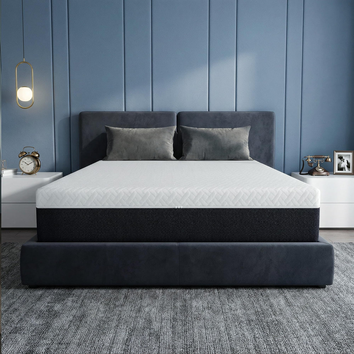 10 Inch Queen Hybrid Mattress with Gel Memory Foam & Pocket Springs