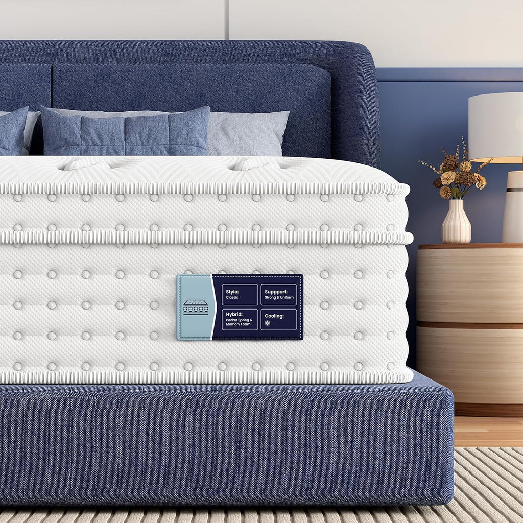 BedStory 12 Inch Firm Queen Hybrid Mattress in a Box, 365-Night Trial