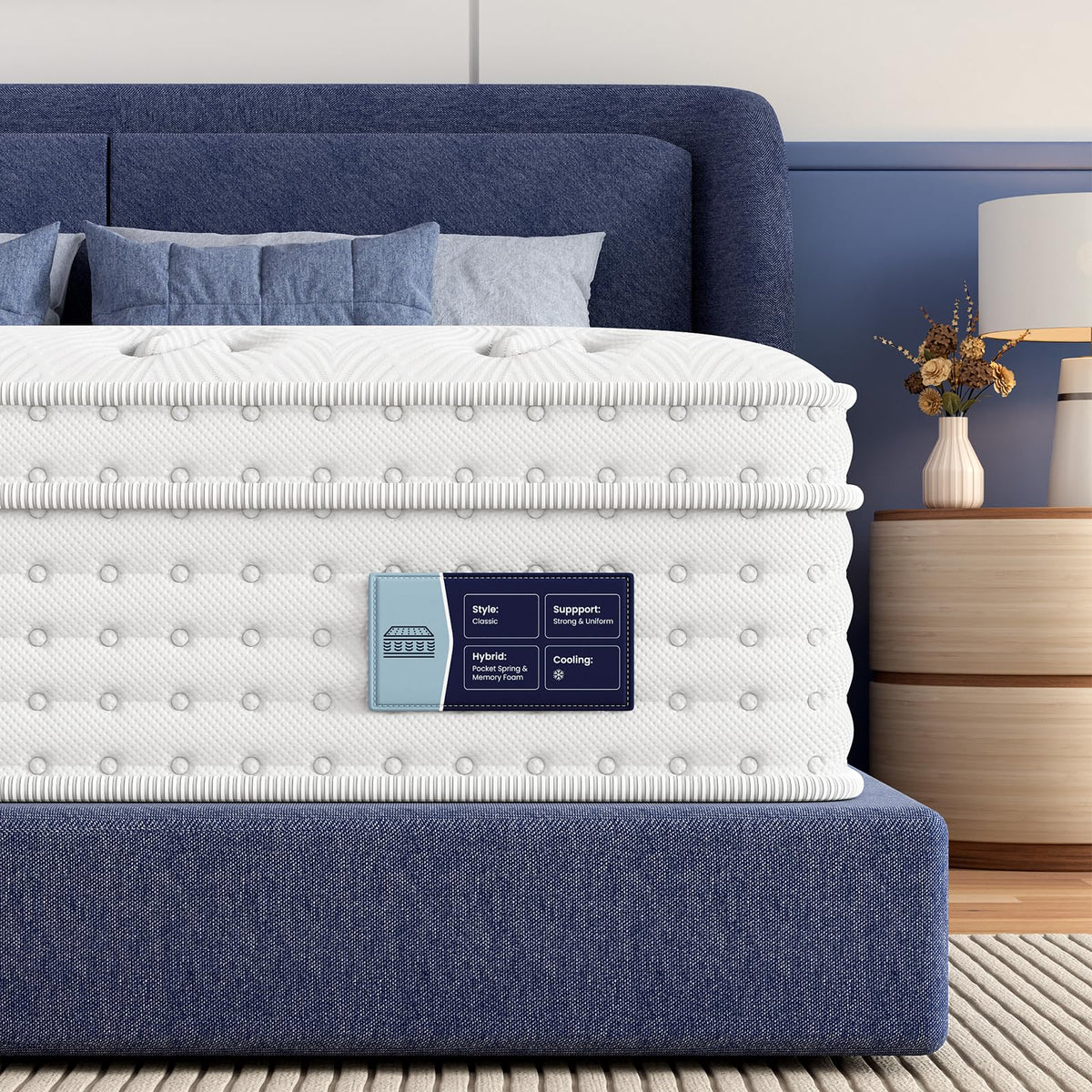 BedStory 12 Inch Firm Queen Hybrid Mattress in a Box, 365-Night Trial