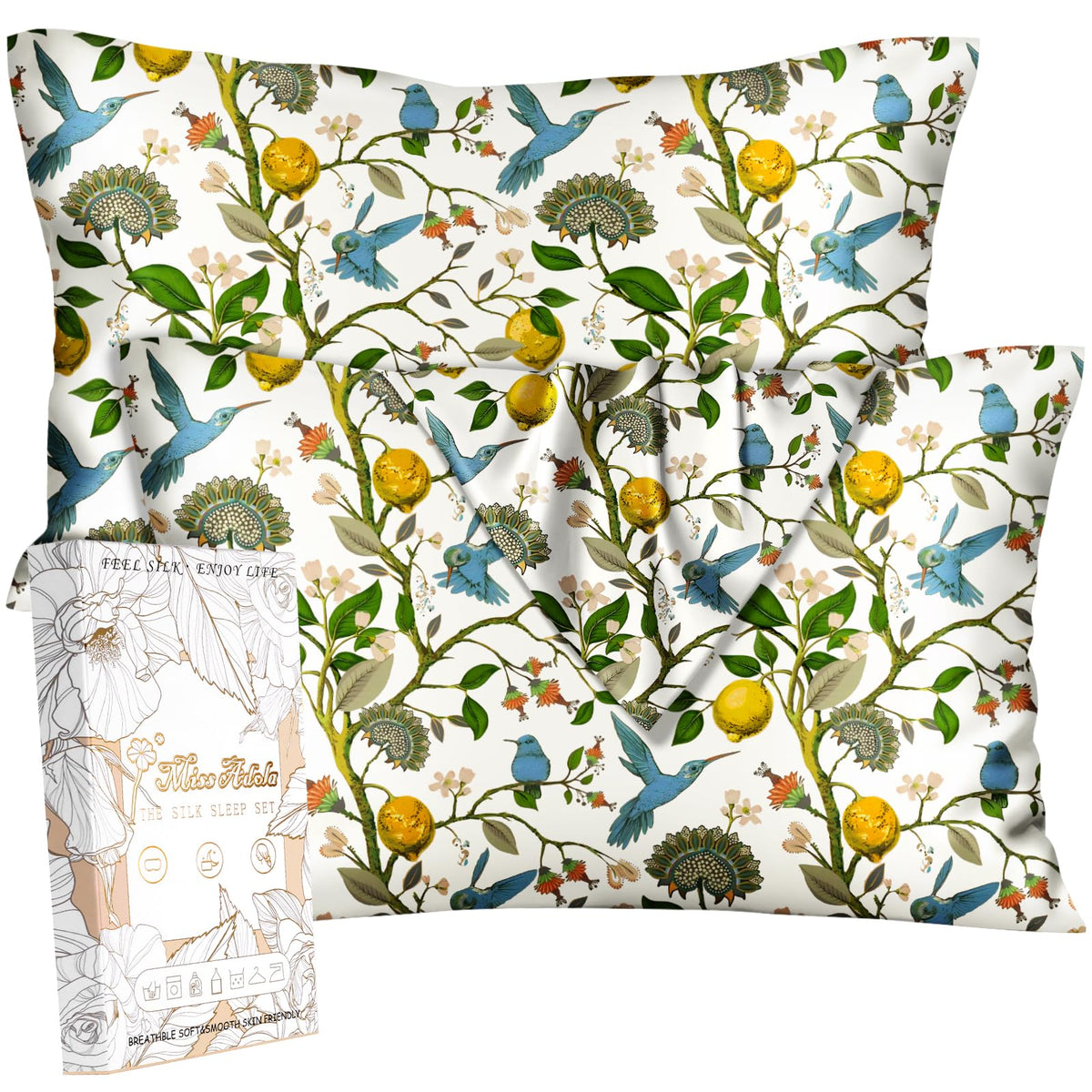 Miss Adola Silk Pillowcases, 2 Pack, Standard Size, Pk Leopard