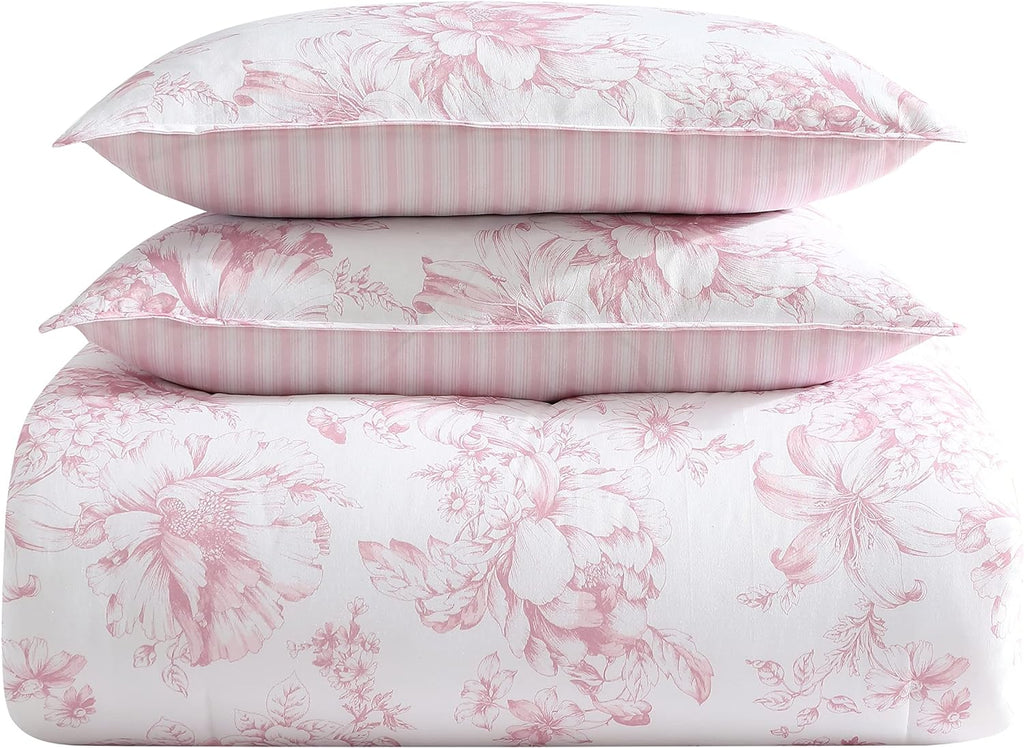 Laura Ashley - Queen Size Comforter Set with Matching Shams