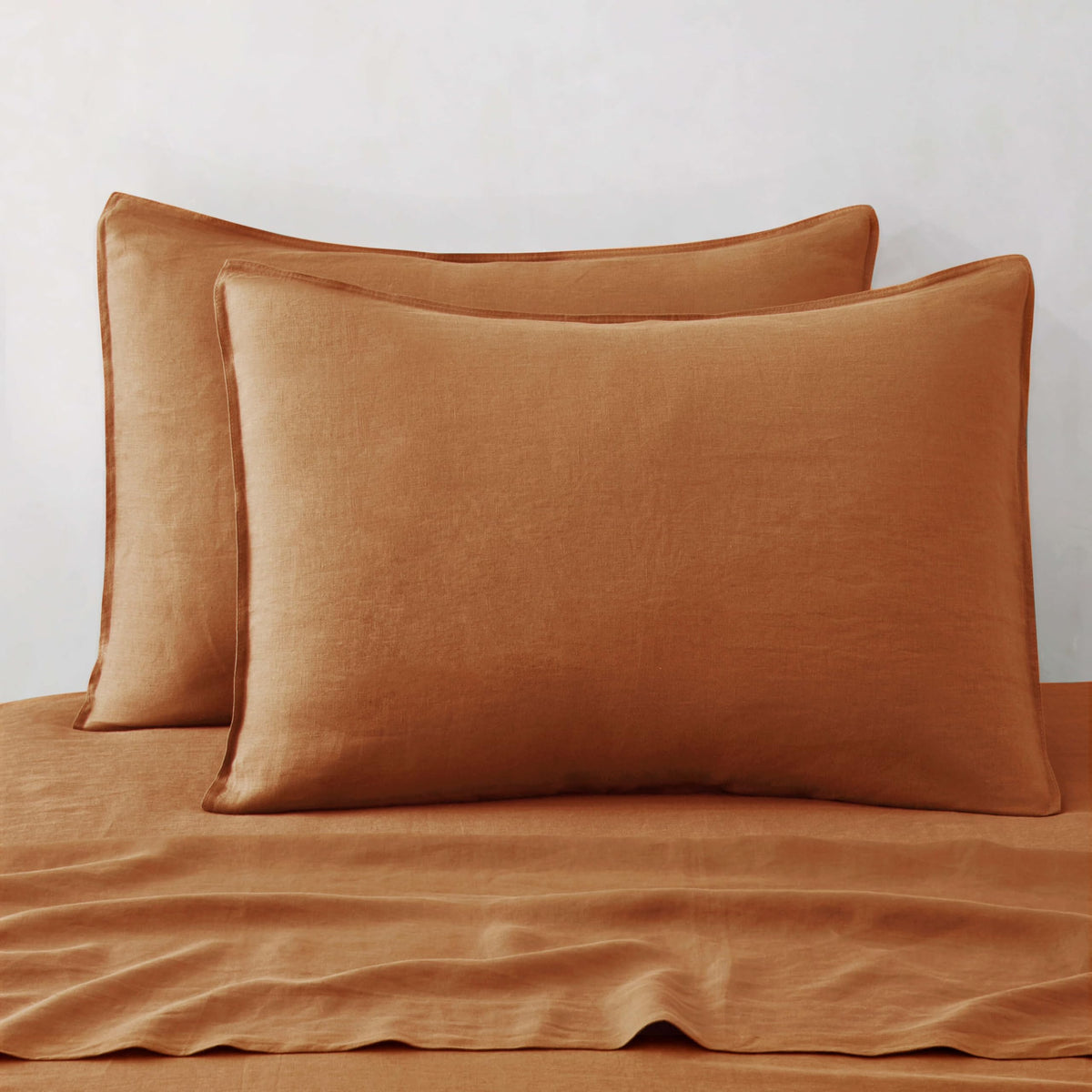 ATLINIA 100% Linen Pillow Shams Standard Size Natural Linen Pillow Case