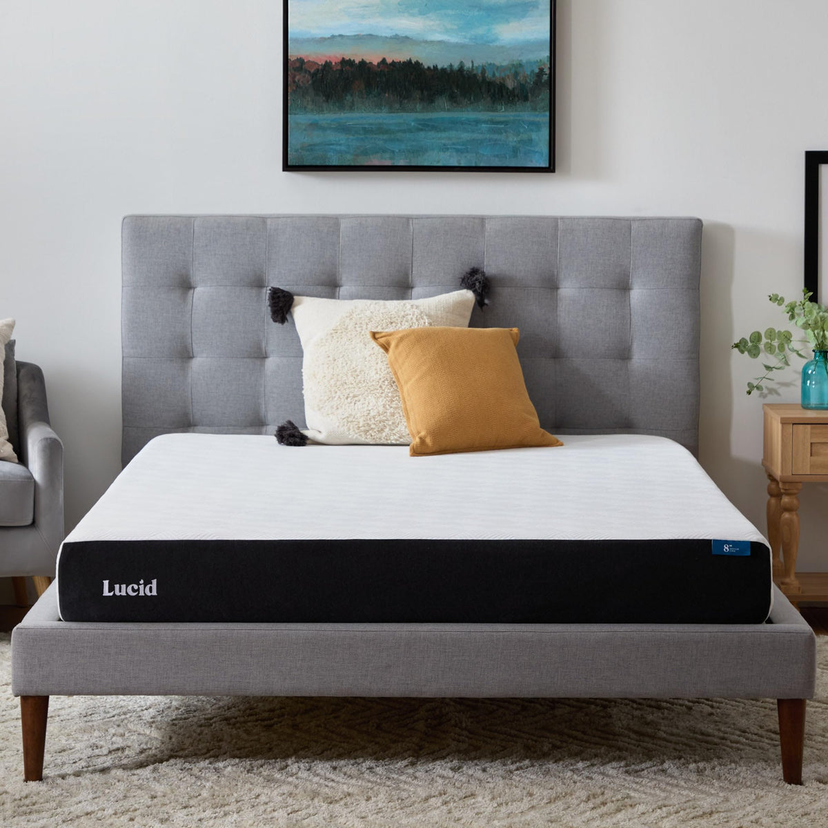 Lucid® 5" Firm Gel Memory Foam Mattress – Bamboo Charcoal & Cooling Gel – Fiberglass Free – Bed in a Box – CertiPUR-US® Certified – Full Size