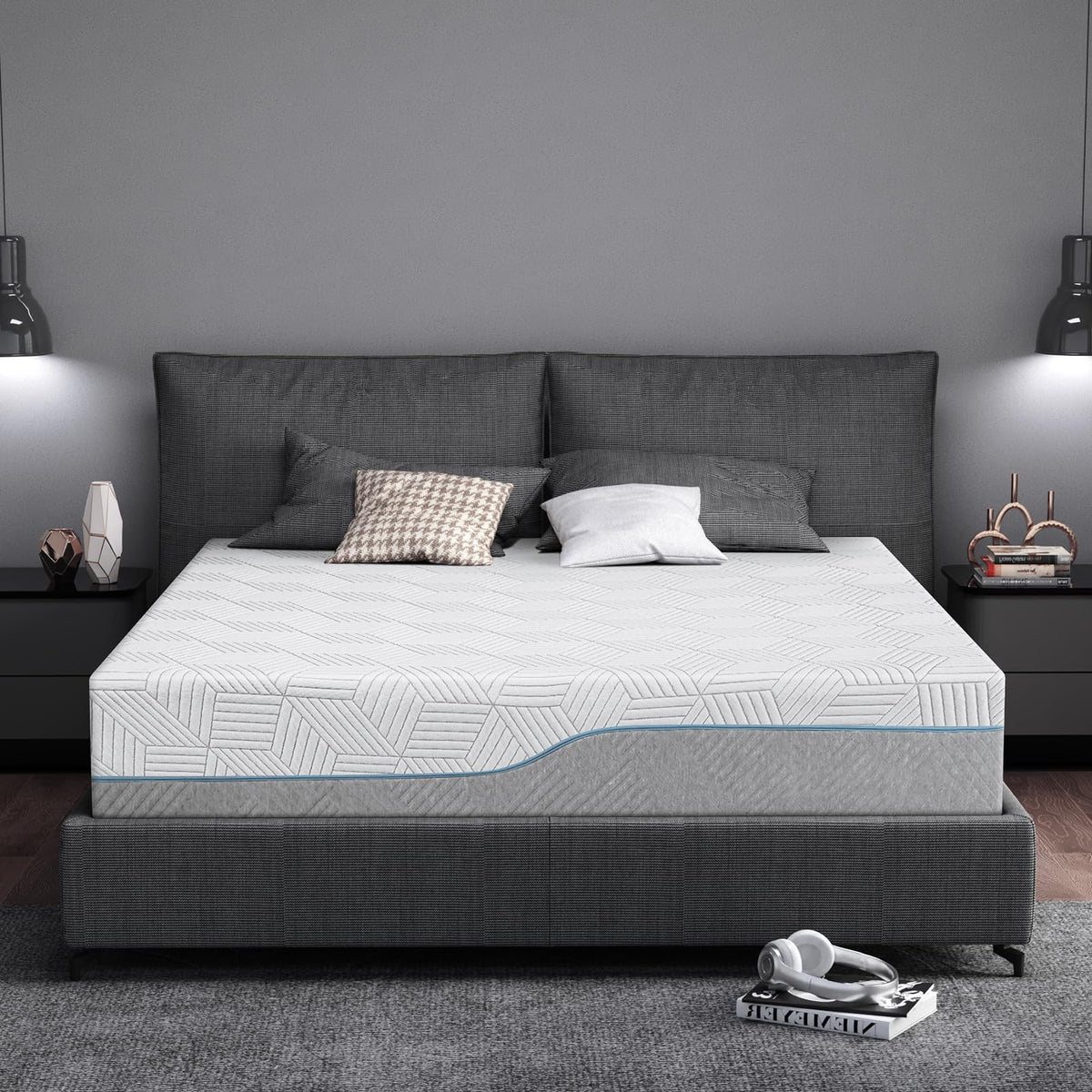 Extra Firm Mattress Full Size 8 Inch, Premier High Density Foam Mattresses in Box, Supportive Bed-Mattress for Back Pain, Pressure Relief, Removable Fiberglass Free Cover, CertiPUR-US, 75'' x 54''