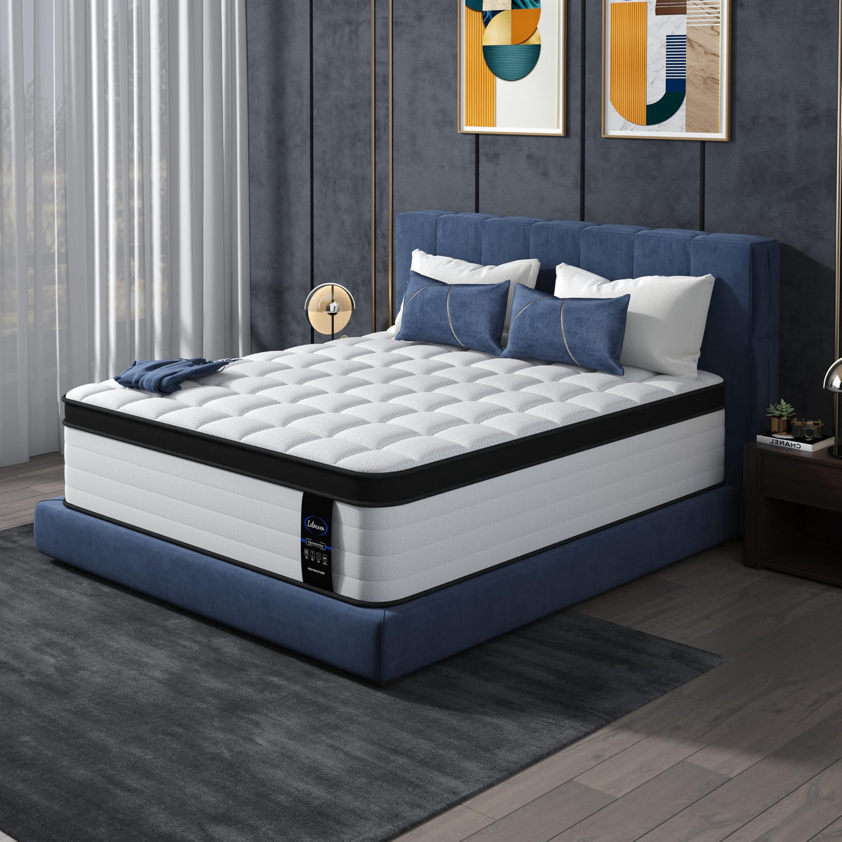 LETMOON 14 Inch California King Mattress, Medium Hybrid Pocket Spring