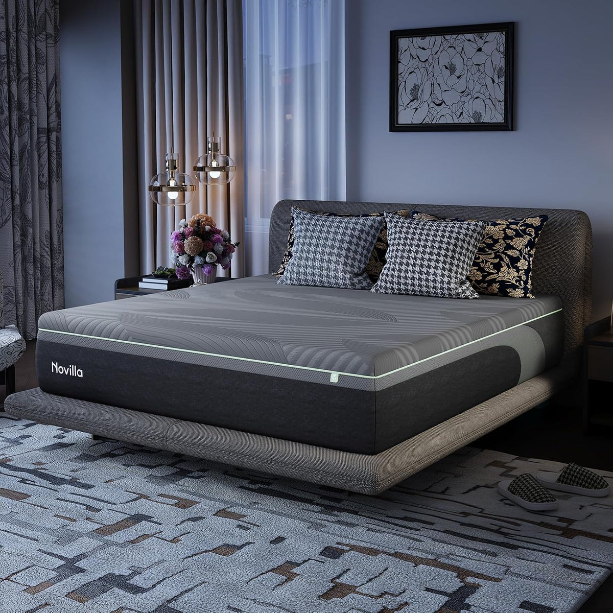 Novilla AiryFlow Full Size Mattress 14 Inch, Gel Memory Foam Mattress Full