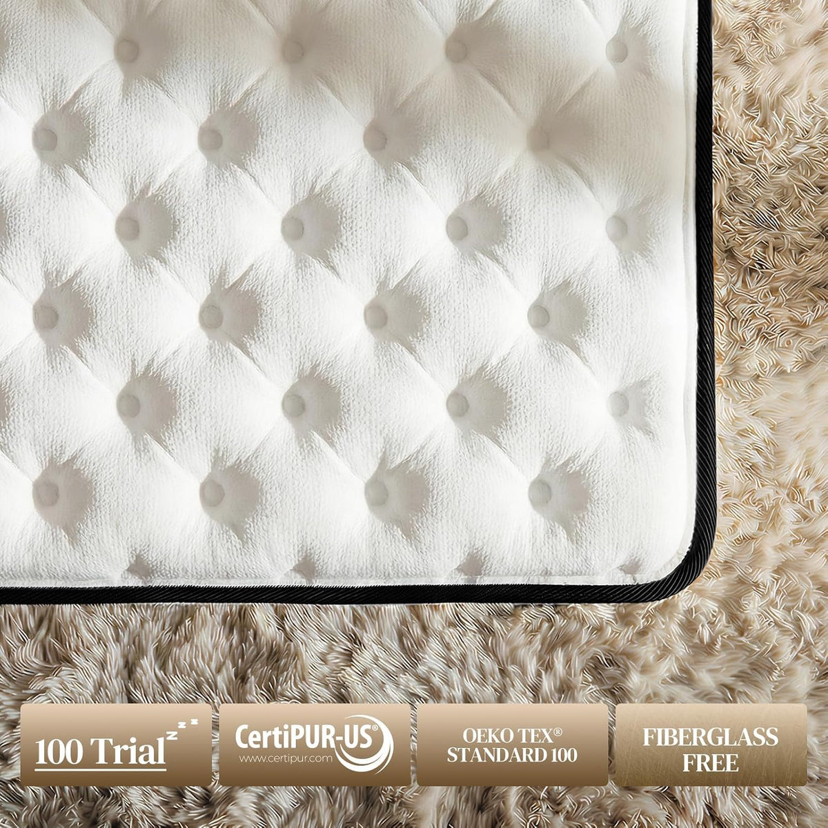 Queen Mattress, 12 Inch Hybrid Queen Mattress in a Box, Medium Firm Memory Foam mattress, with Individual Pocket Springs, Upgrade Zoned Support, Motion Isolation&Pressure Relief, CertiPUR-US