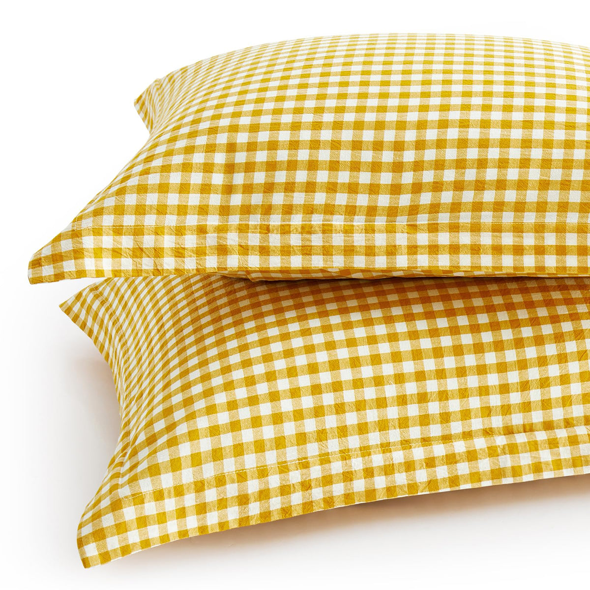 Sage Green Plaid Gingham Pillowcases, 20x26 Inches, Set of 2