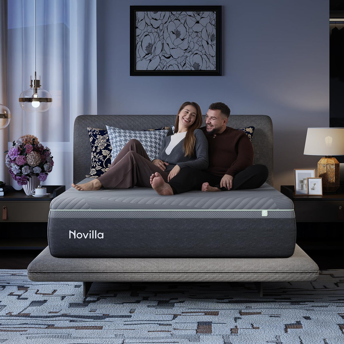 Novilla AiryFlow Full Size Mattress 14 Inch, Gel Memory Foam Mattress Full