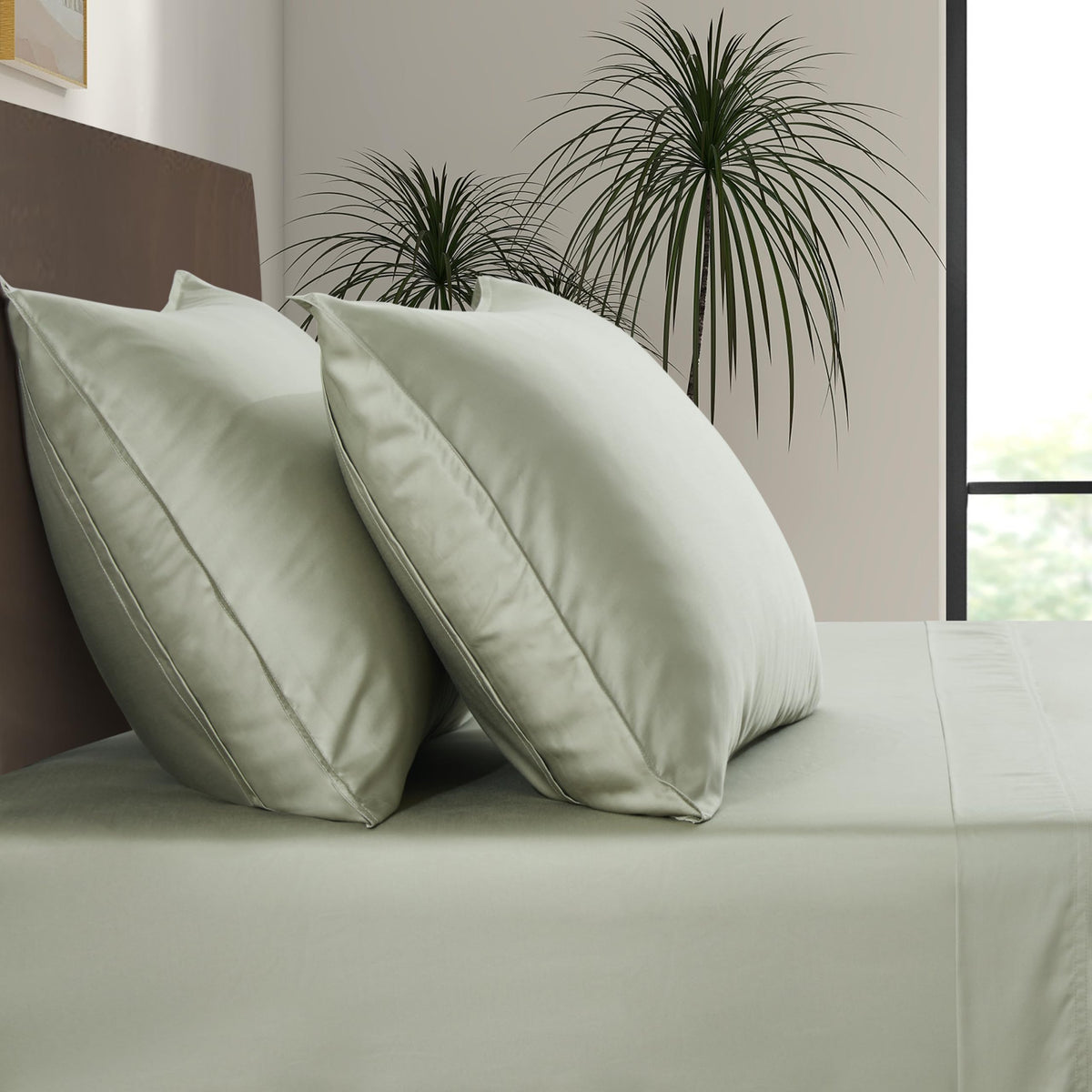 Luxury Bamboo Market | King Envelope Pillowcase Set | 100% Viscose Made from Bamboo | Organically Grown | Ultra Soft | Cooling | 2pcs [Classic White]