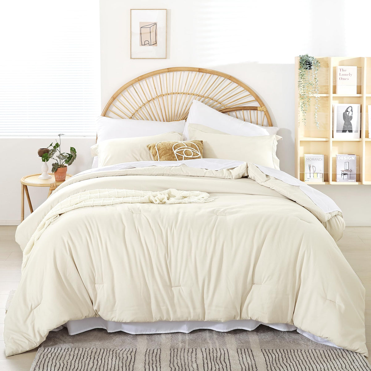 weigelia Pink Full Comforter Set with Sheets - 7 Pieces Bed in a Bag Full