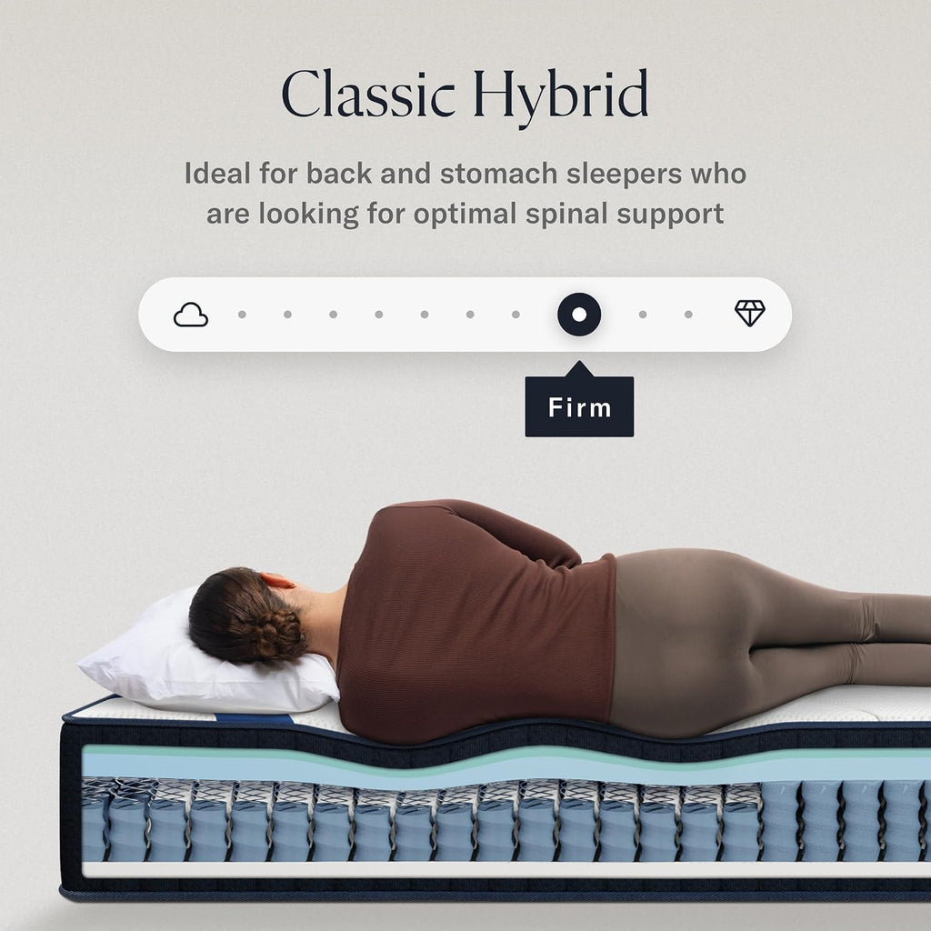 DreamCloud Classic 12" Full Mattress, Hybrid Memory Foam, Firm Feel