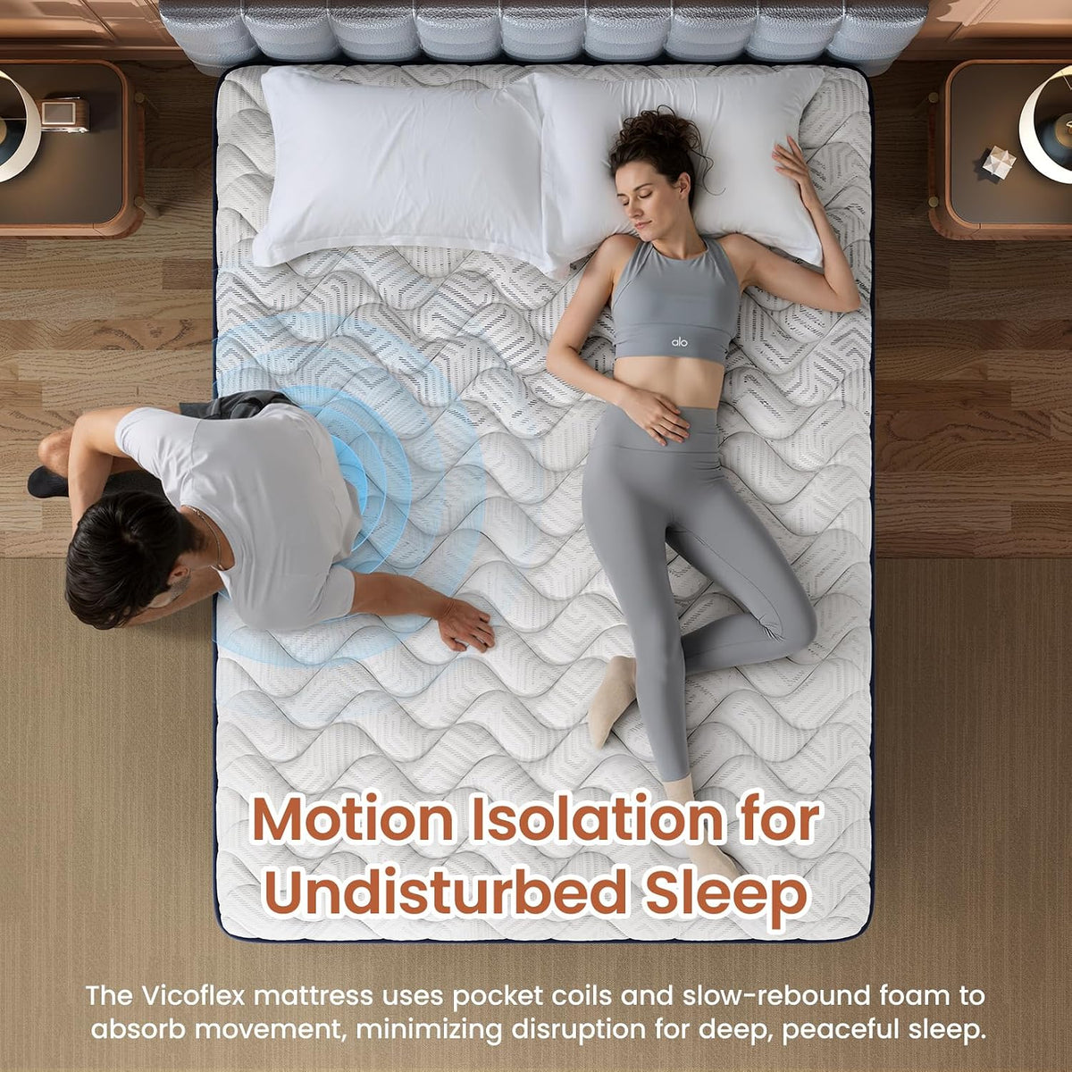 Firm King Mattress 14 Inch, Back Pain Relief Hybrid Mattress King Size