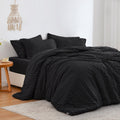 Love's cabin Seersucker Pink Twin Comforter Set