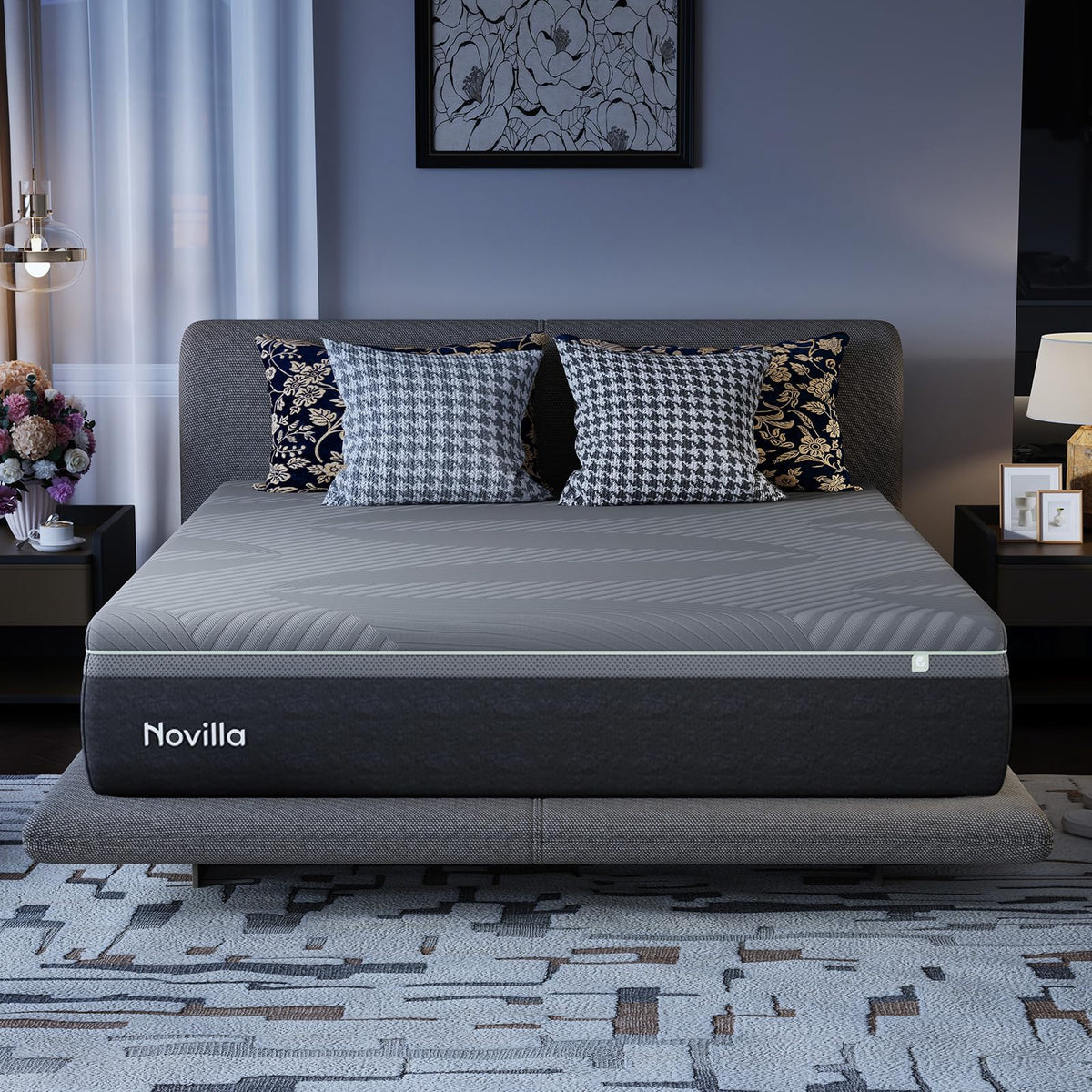 Novilla AiryFlow Full Size Mattress 14 Inch, Gel Memory Foam Mattress Full