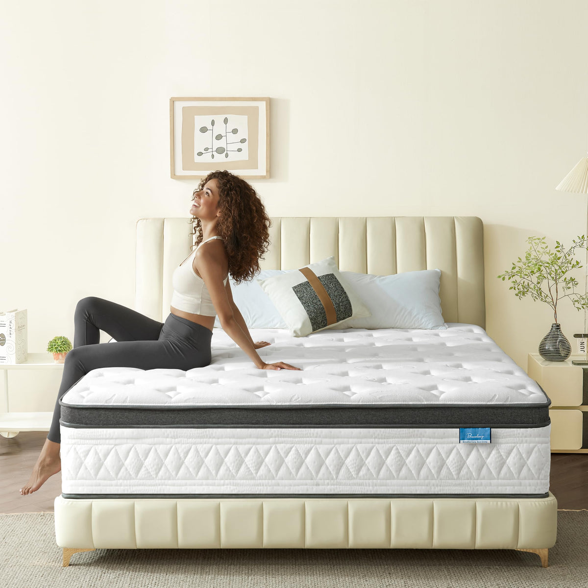Full Size Mattress, 10 Inch Cooling Hybrid Full Mattress in a Box