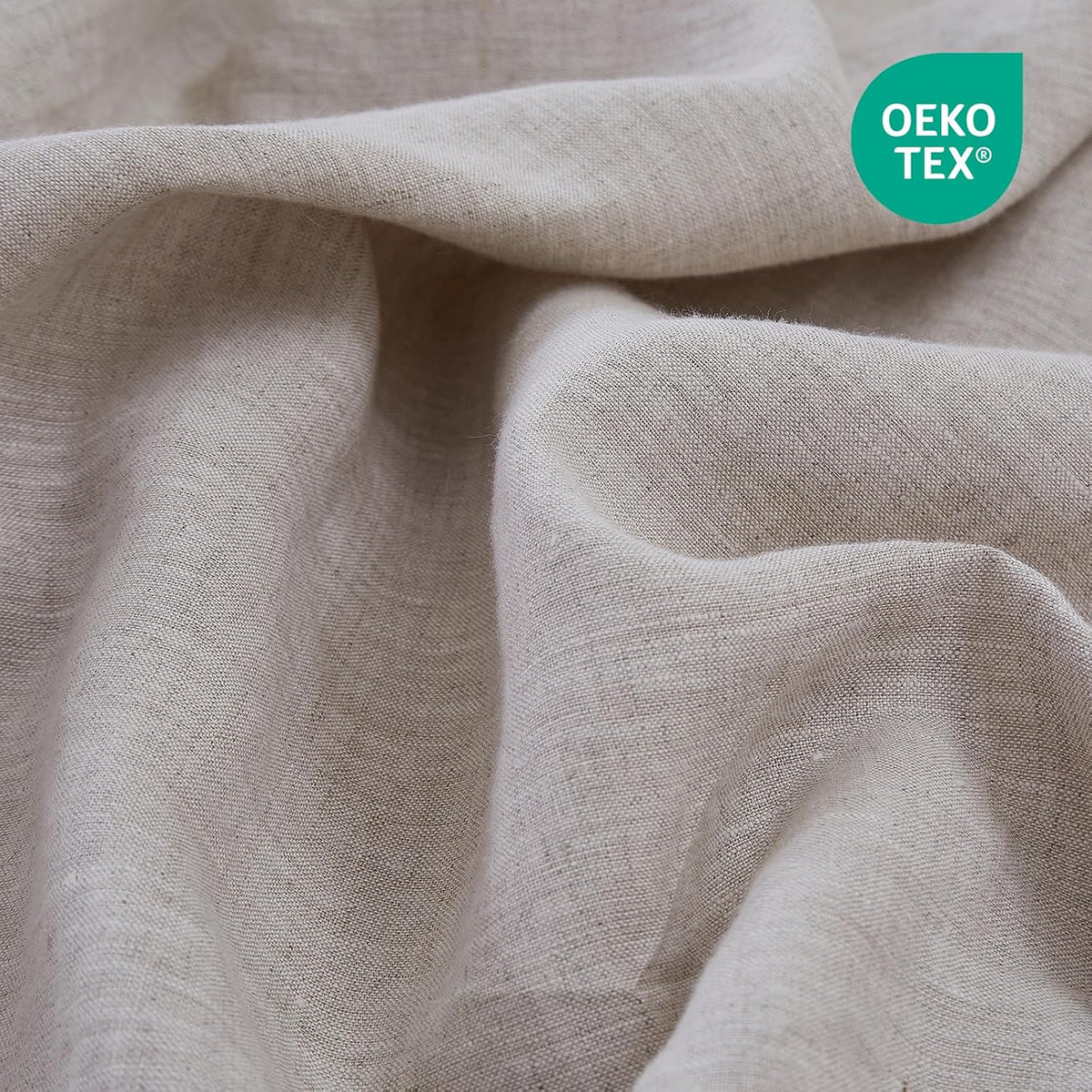 100% French Linen Pillowcase Set of 2, Natural Pure Linen Pillow Covers
