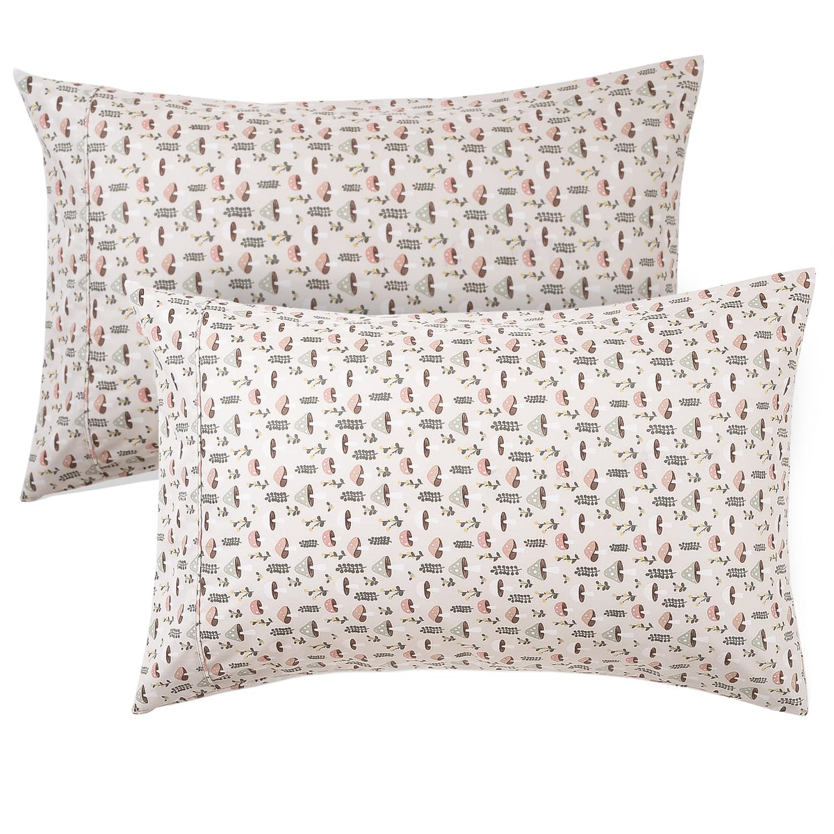 Queen Pillow Cases Set of 2, Ultra Soft Wrinkle-Free Microfiber Pillow Covers with Open-end Closure, Fade/Stain/Shrink Resistant, Machine Washable, Butterfly Garden Print, 20"x30" Queen Size