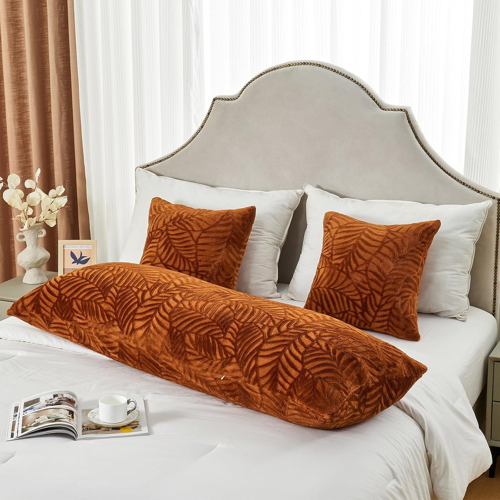 SOCHOW Fall Body Pillow Cover 21x54 Inches,1 Pack, Caramel